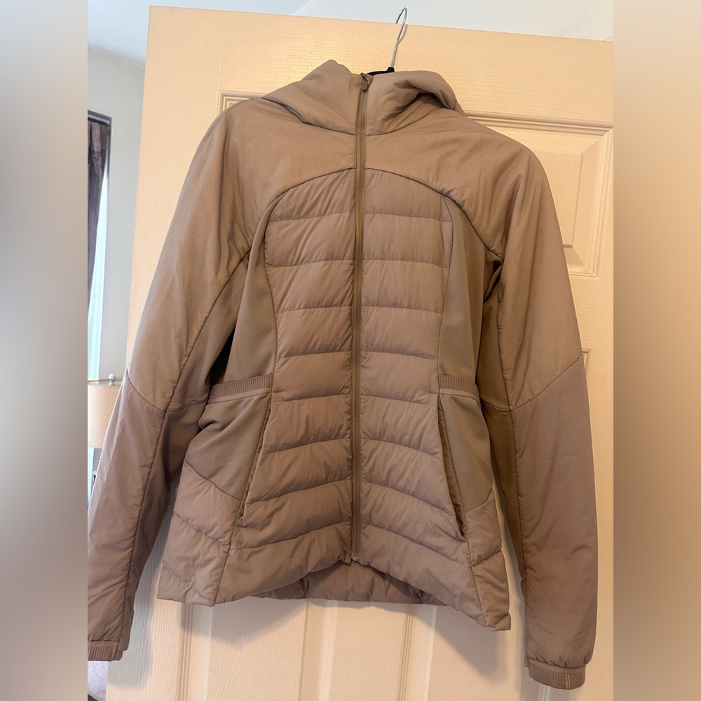 Women's Taupe Hooded Jacket